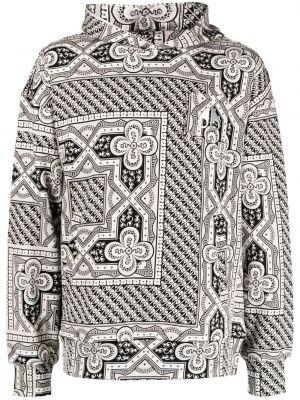Raštuotas medvilninis džemperis su gobtuvu Moose Knuckles