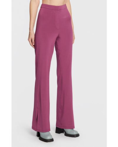 Remain Pantaloni din material Pants Shiny Slinky RM1776 Violet Regular Fit