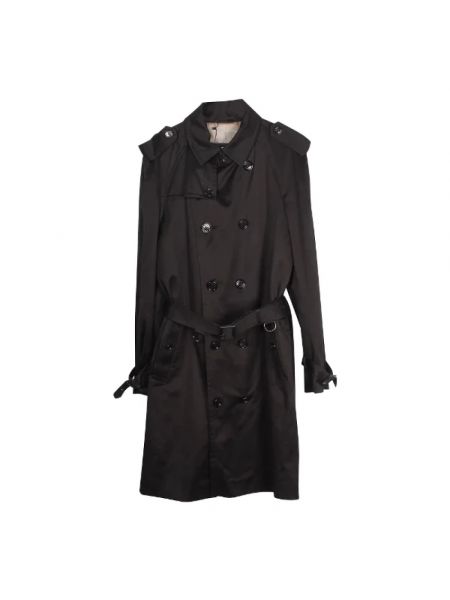 Czarny płaszcz bawełniany Burberry Vintage