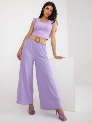 Kalhoty Fashionhunters fialové