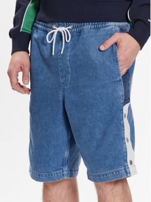 Priliehavé džínsové šortky Tommy Jeans modrá