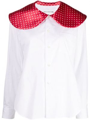 Puntíkatá bavlněná košile s potiskem Comme Des Garçons Girl