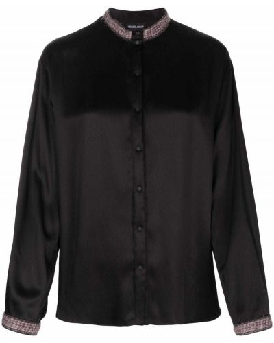 Blusa de seda Giorgio Armani negro