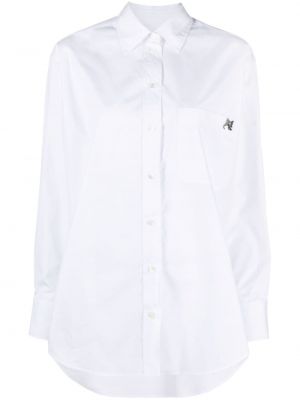 Hemd aus baumwoll Maison Kitsuné weiß