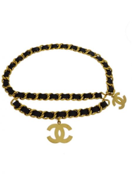 Kožený opasok Chanel Pre-owned zlatá