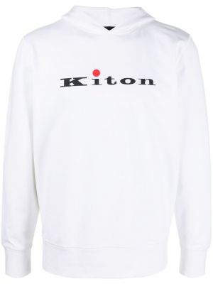 Kokvilnas kapučdžemperis ar apdruku Kiton