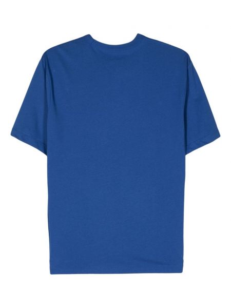 Raštuotas medvilninis marškinėliai Blauer mėlyna