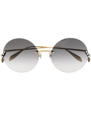 Křišťálové sluneční brýle Alexander Mcqueen Eyewear zlaté