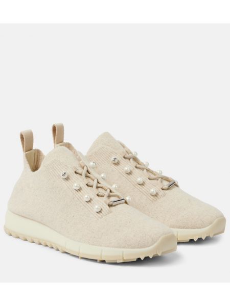 Strikket sneakers Jimmy Choo beige