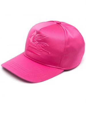 Cappello con visiera ricamato Etro rosa