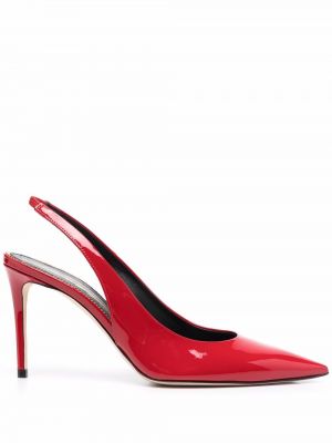 Полуотворени обувки с отворена пета Scarosso червено