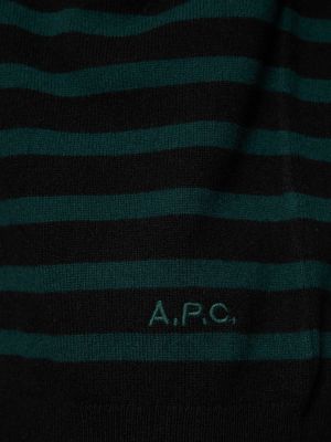 Памучен кашмирен пуловер на райета A.p.c. черно