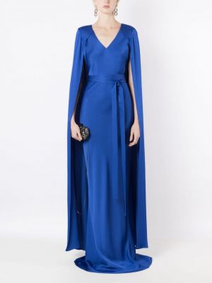 Sukienka wieczorowa z krepy Gloria Coelho niebieska