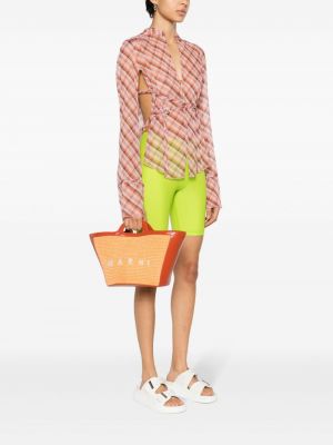 Shopper rankinė Marni oranžinė