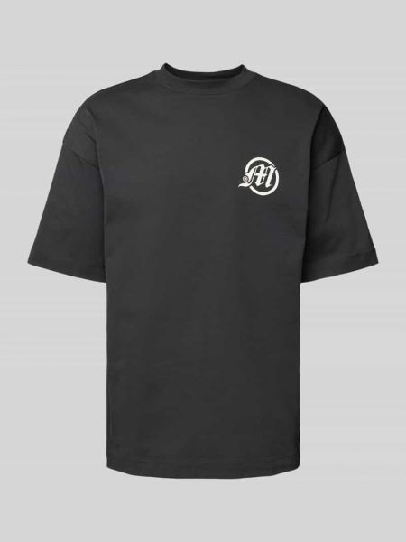 Koszulka z nadrukiem oversize Multiply Apparel czarna