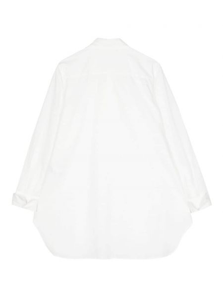 Bavlněná košile s mašlí Yohji Yamamoto bílá