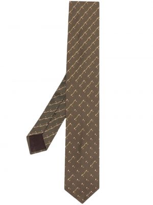 Jedwabny krawat żakardowy Giorgio Armani Pre-owned