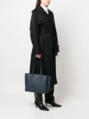 Leder shopper handtasche Michael Kors blau