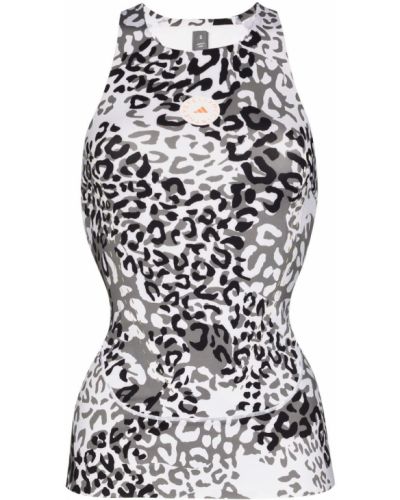 Top sin mangas leopardo Adidas By Stella Mccartney blanco