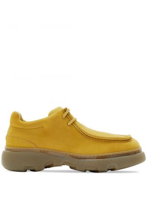 Pantofi derby din piele de căprioară Burberry galben