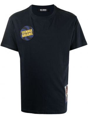 T-shirt con stampa Raf Simons blu