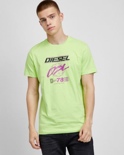 T-shirt Diesel, zielony