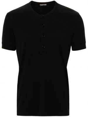 T-krekls ar pogām Tom Ford melns