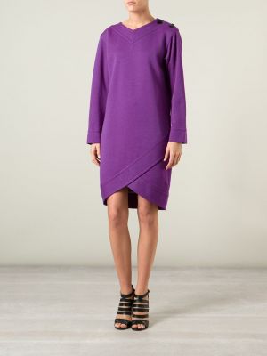 Vestido oversized Yves Saint Laurent Pre-owned violeta