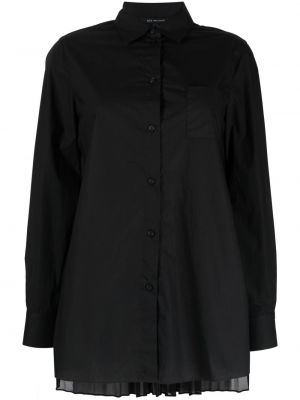Plisovaná košeľa Armani Exchange čierna