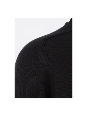 Jersey desgastado de algodón de tela jersey Saint Laurent negro