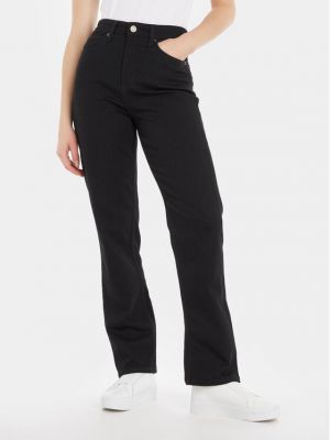 Priliehavé džínsy s rovným strihom Calvin Klein čierna