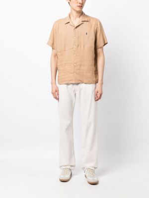 Ümara kaelusega ümara kaelusega mustriline lühikesed püksid Polo Ralph Lauren valge