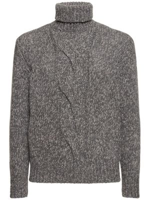 Suéter de cachemir de cuello vuelto Brunello Cucinelli gris