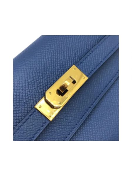 Cartera de cuero retro Hermès Vintage azul