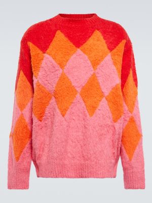 Жакардов памучен пуловер Sacai