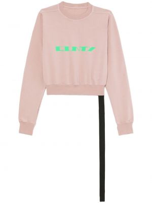 Памучен пуловер Rick Owens Drkshdw розово