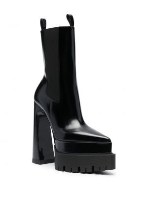 Ankle boots na platformie Versace czarne