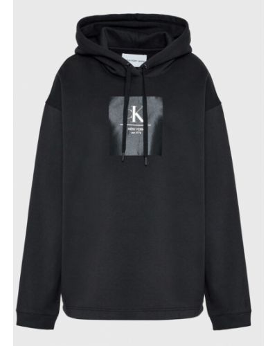Calvin Klein Jeans Plus Pulóver J20J220147 Fekete Oversize