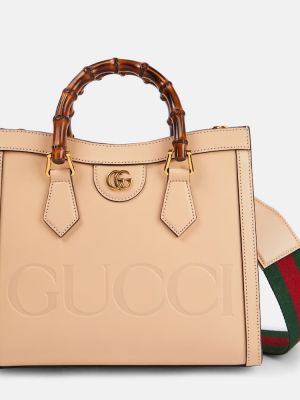 Кожени шопинг чанта Gucci