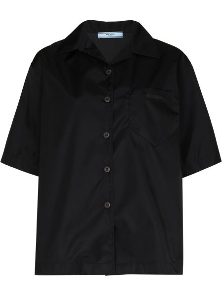 Camisa con mangas globo Prada negro