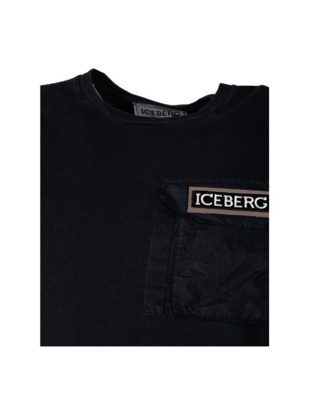 Koszulka z okrągłym dekoltem Iceberg czarna