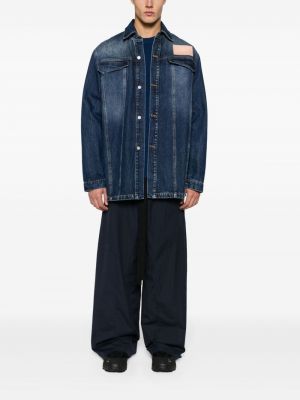 Veste en jean avec applique A-cold-wall* bleu
