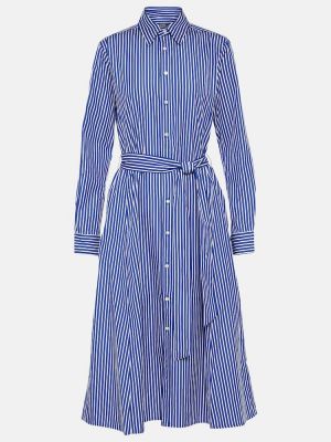 Ριγέ βαμβακερή μίντι φόρεμα Polo Ralph Lauren
