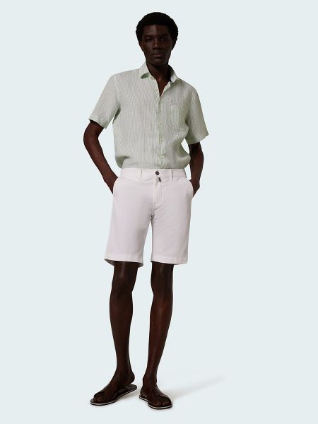 Pantalones cortos de lino Pierre Cardin blanco