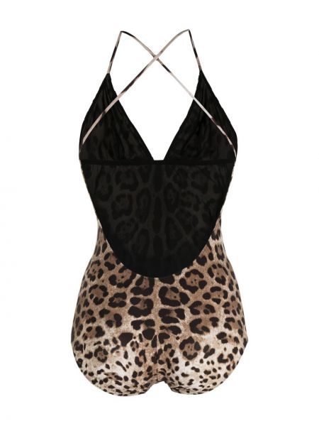 Raštuotas maudymosi kostiumėlis leopardinis Dolce & Gabbana