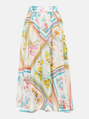 Kvetinová hodvábna dlhá sukňa Zimmermann