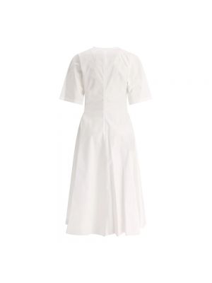 Vestido midi de algodón Alaïa blanco