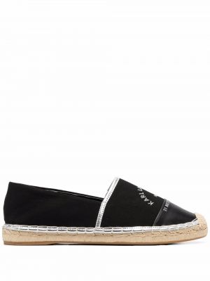 Brodert espadrillos Karl Lagerfeld svart