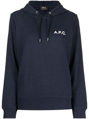 Pullover с принт A.p.c. синьо