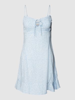 Sukienka mini z wiskozy Review Female niebieska